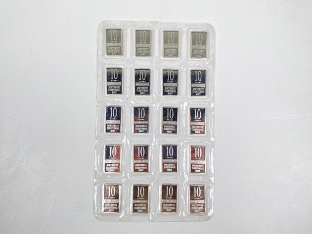 Image for (20) 10 Gram .999 Fine Silver Bars from Northwest Territorial Mint
