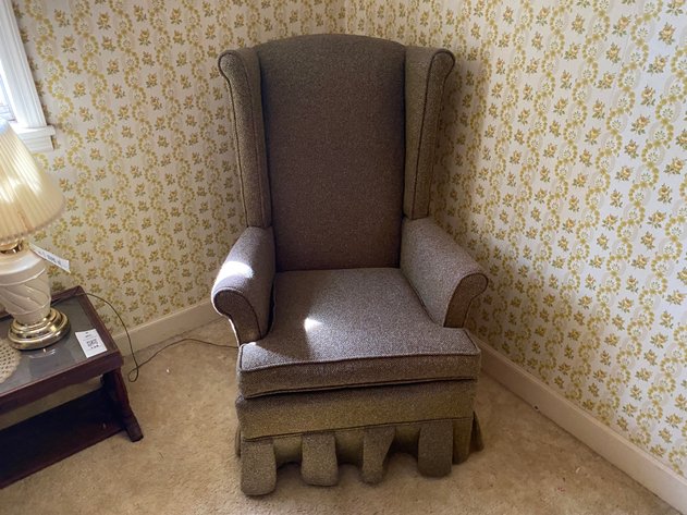 Image for Traditional Upholstered Wingback Accent Chair