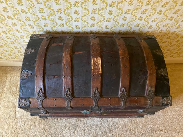 Image for Antique Camelback (Dome-Top) Steamer Trunk