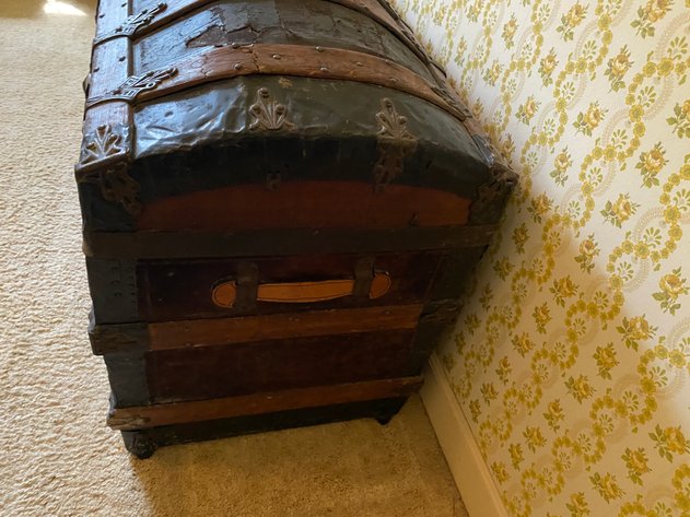 Image for Antique Camelback (Dome-Top) Steamer Trunk