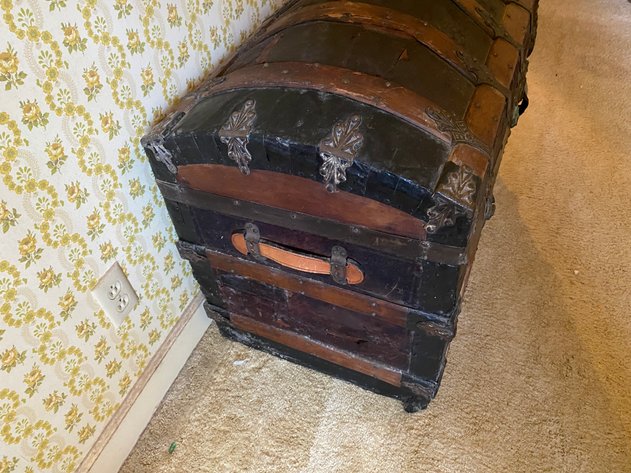 Image for Antique Camelback (Dome-Top) Steamer Trunk
