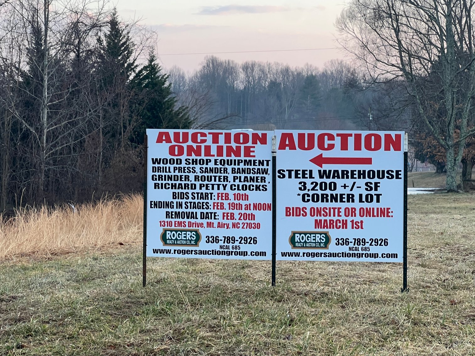 Image for Hall's Woodworks Real Estate Auction - Metal Warehouse & Corner Lot