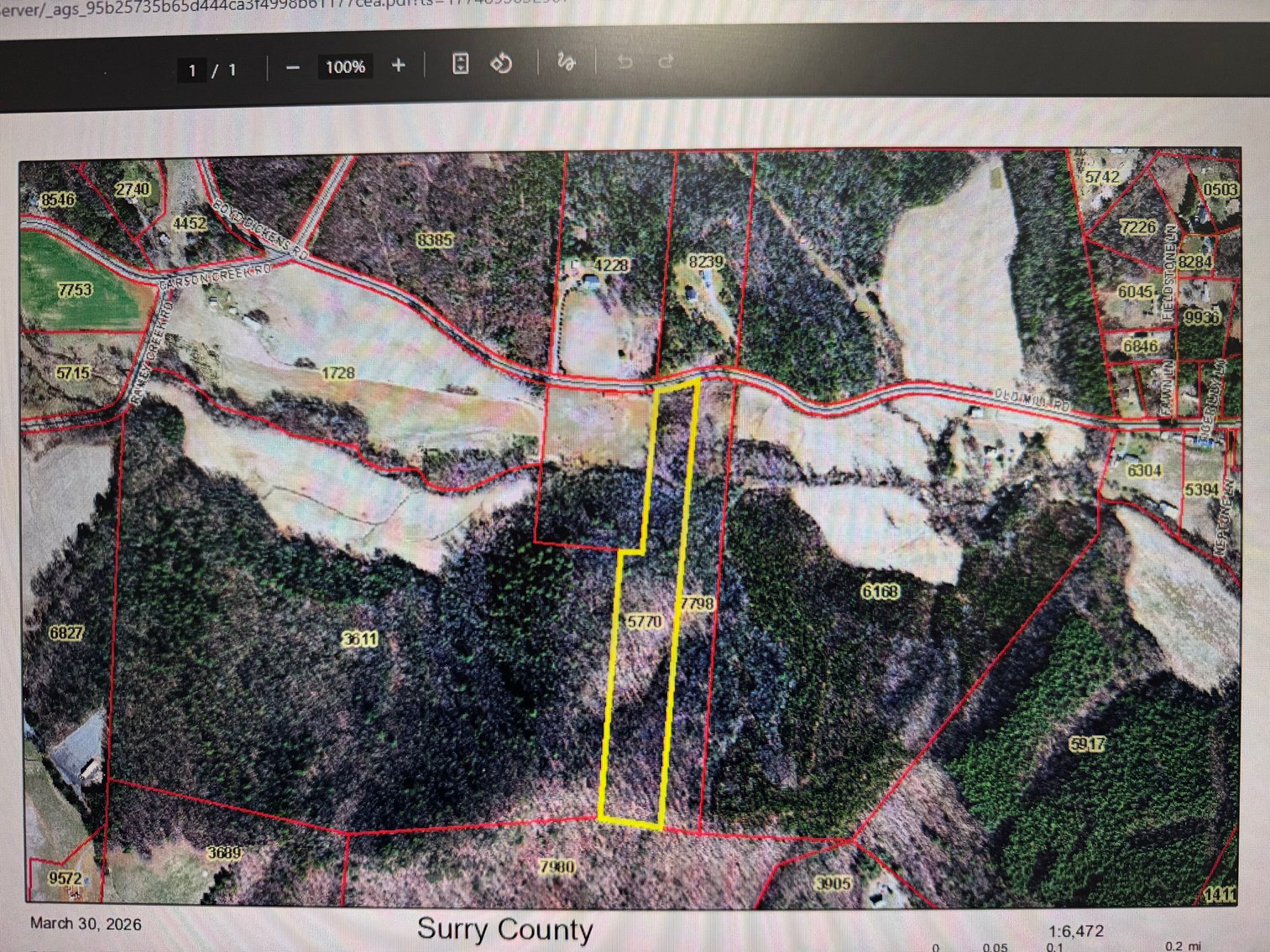 Image for Land For Sale in Lowgap, NC - TBD Old MIll Road