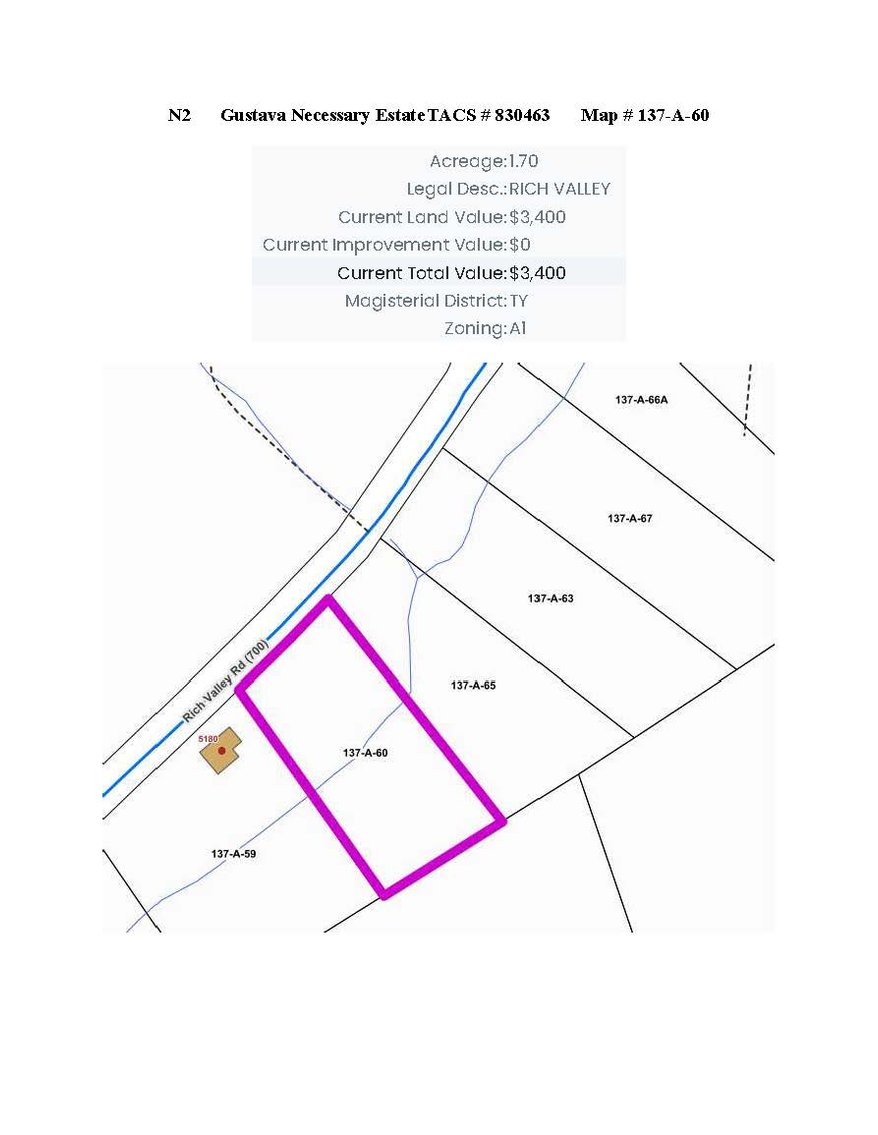 Image for NJS2 - 1.70 acres +/- on Rich Valley Road in Bristol
