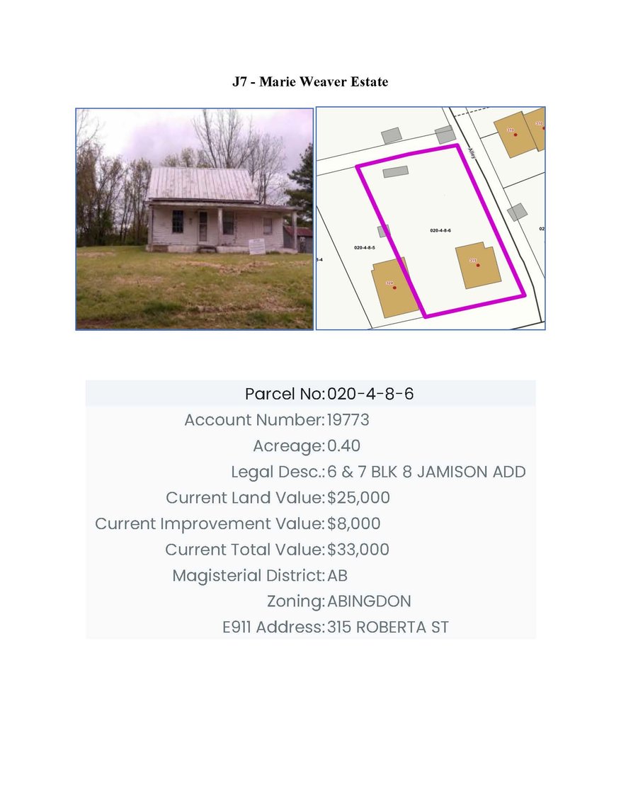 Image for JS7 - 315 Roberta Street, Abingdon, 0.40 acre +/- Lots 6-7 Block 8