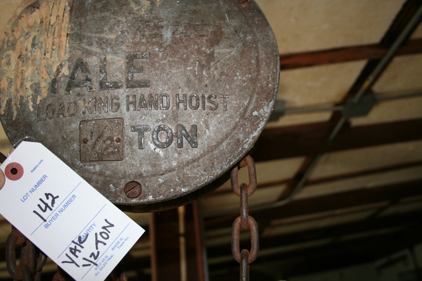 Image for Yale 1/2 Ton Chain Hoist