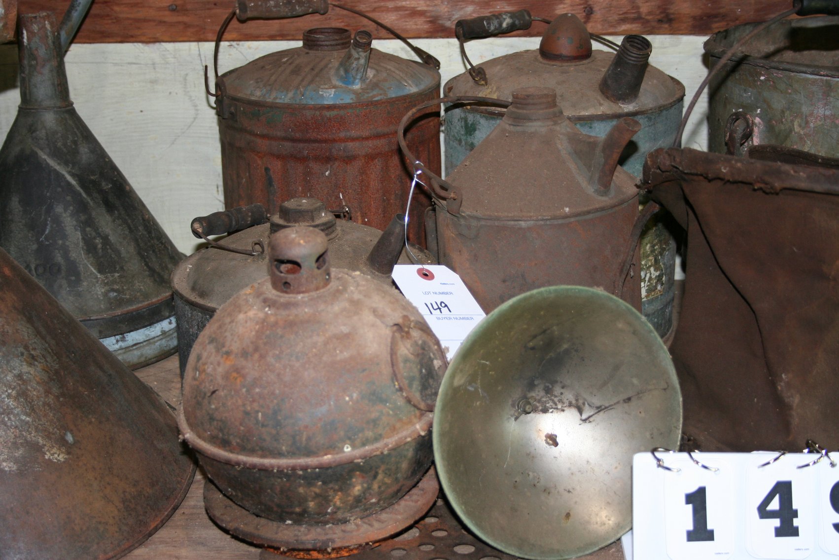 Image for Antique Metal Cans and Funnels