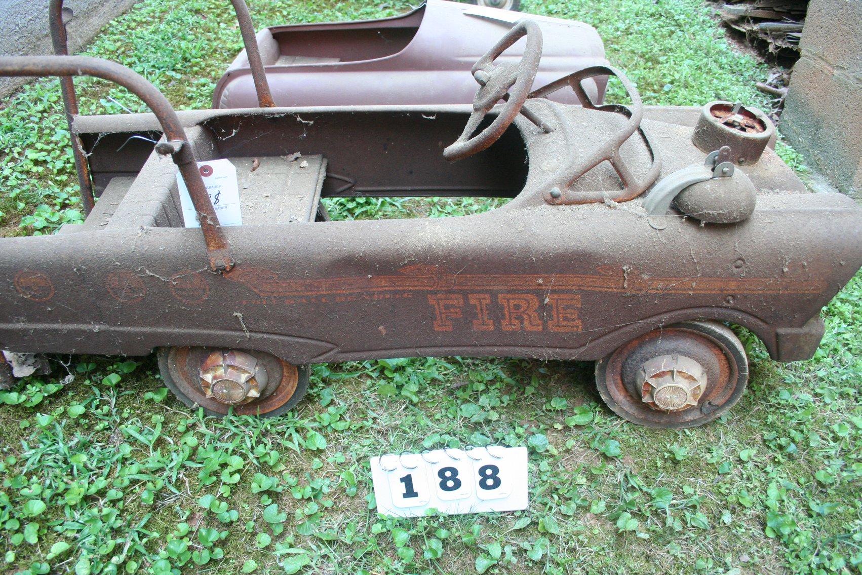 Image for Metal Antique Fire Truck