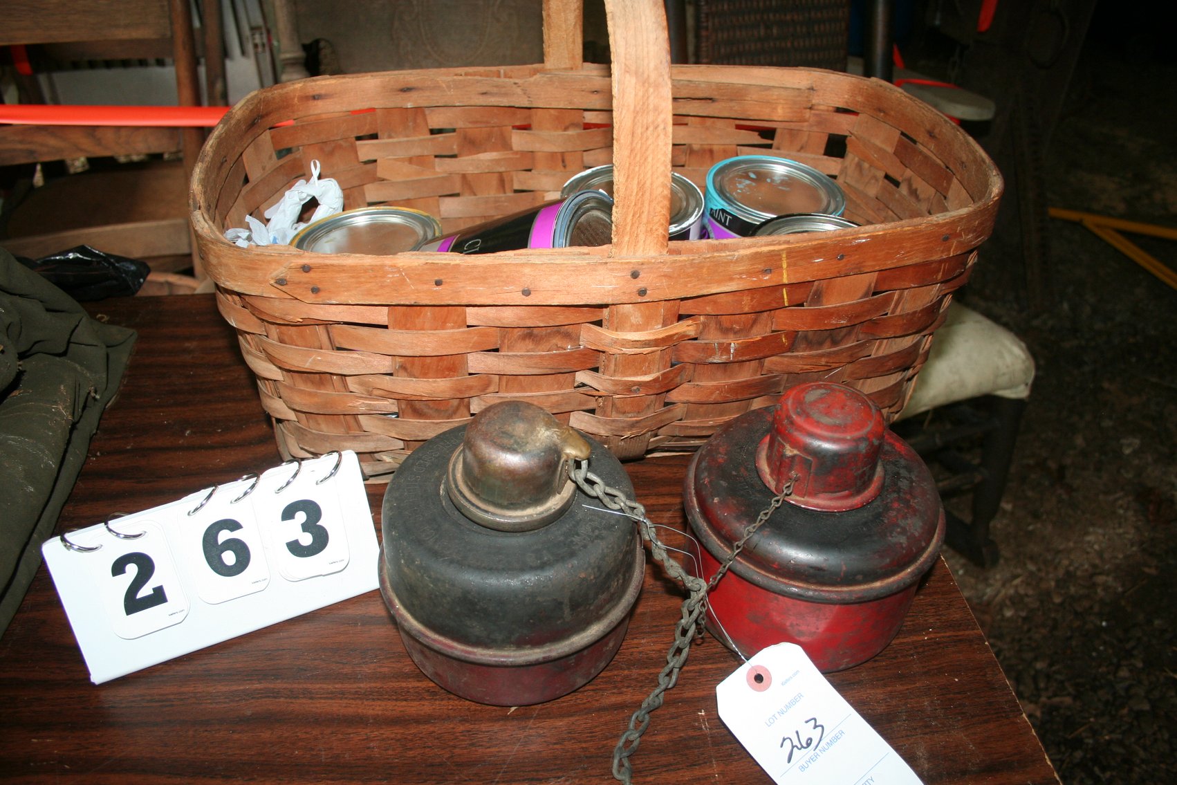 Image for Vintage Torches / Basket and Contents