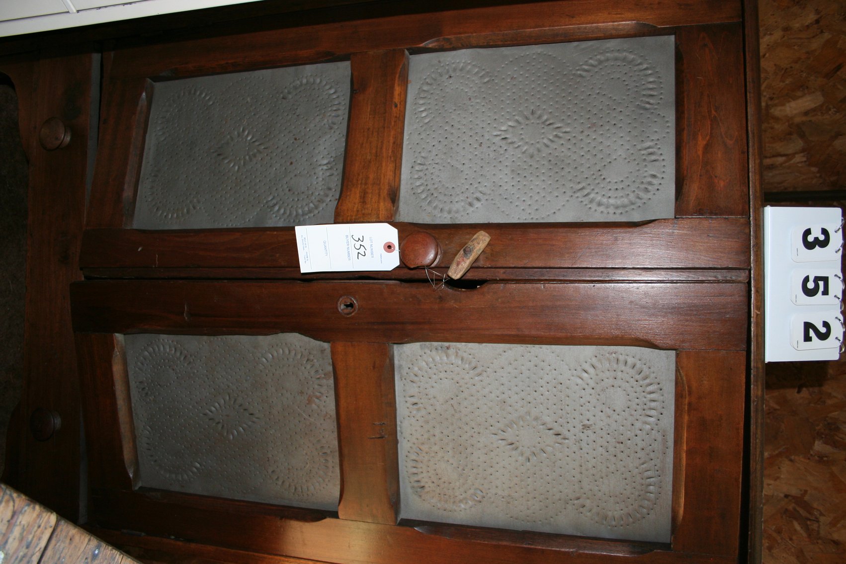 Image for Antique Pie Safe Stenciled Tin 32