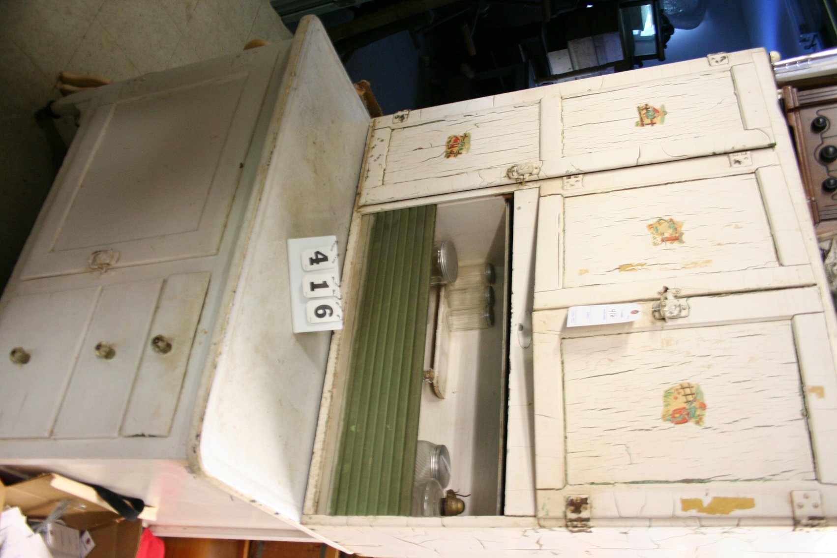 Image for Kitchen Cabinet With Flower Bin - Original Paint