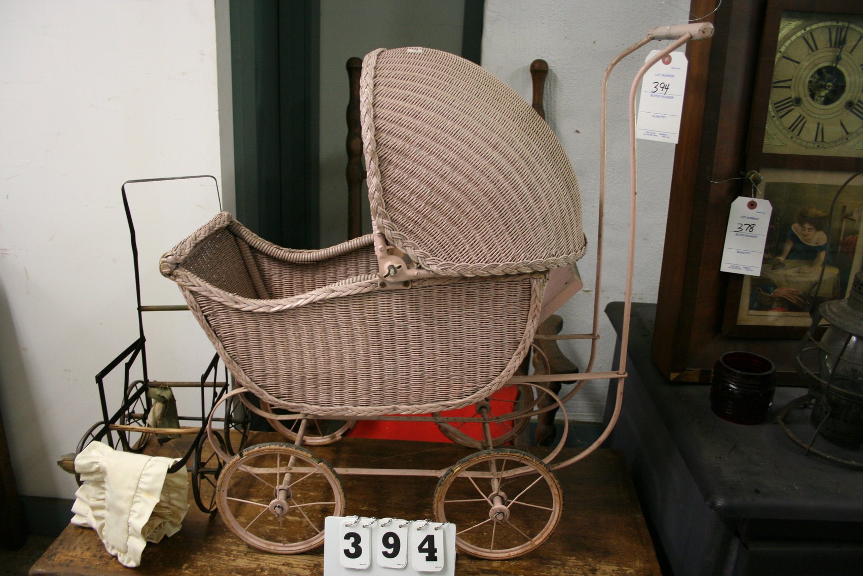 Image for Wicker Doll Carriage 1800's