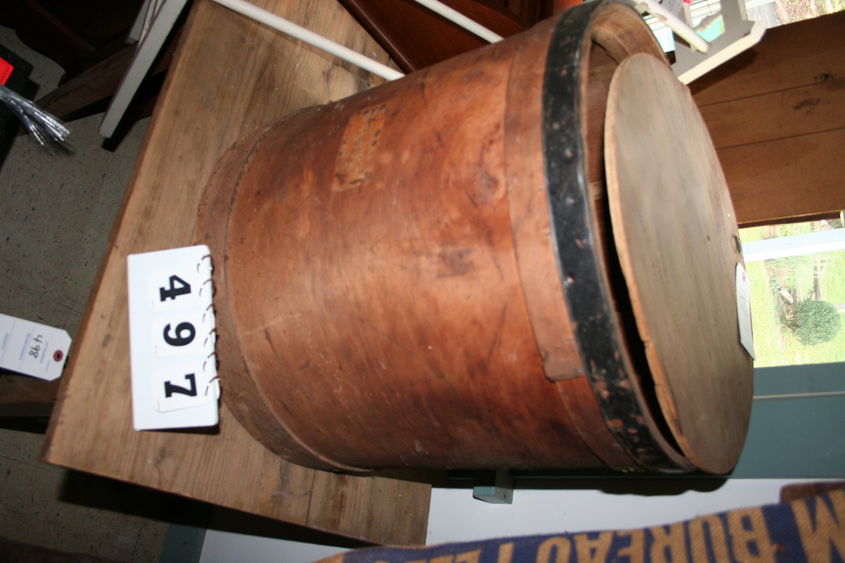 Image for Round Wooden Barrel Box