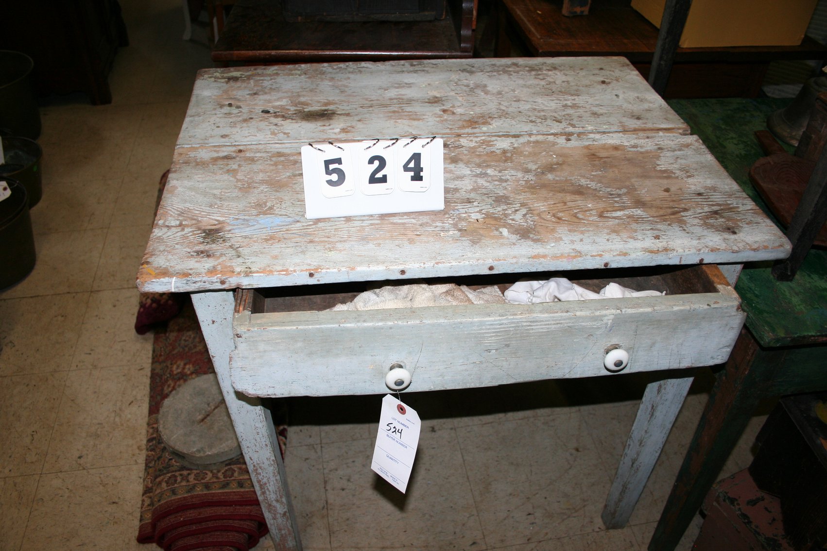 Image for Primitive Painted Pine Table
