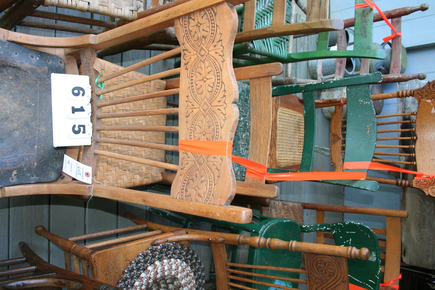 Image for 4 Wooden / Press Back Chairs