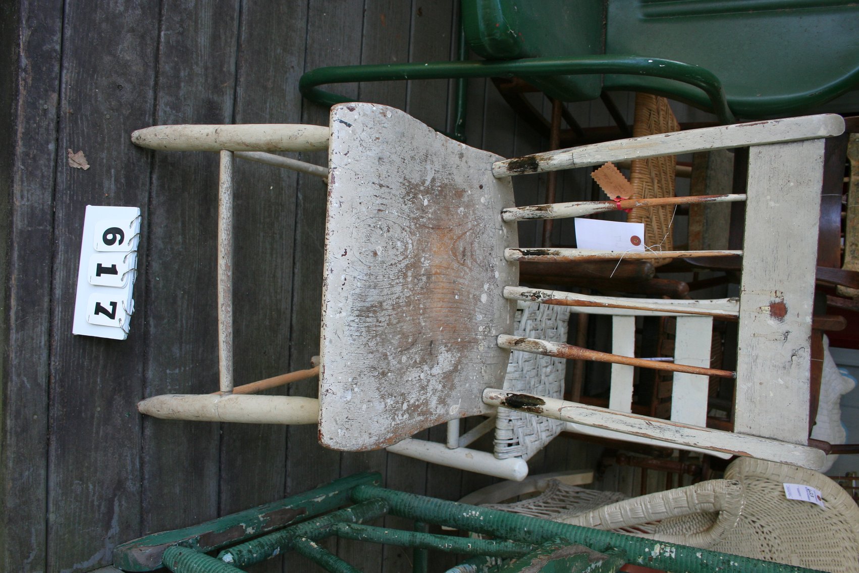 Image for Primitive White Kitchen Chair