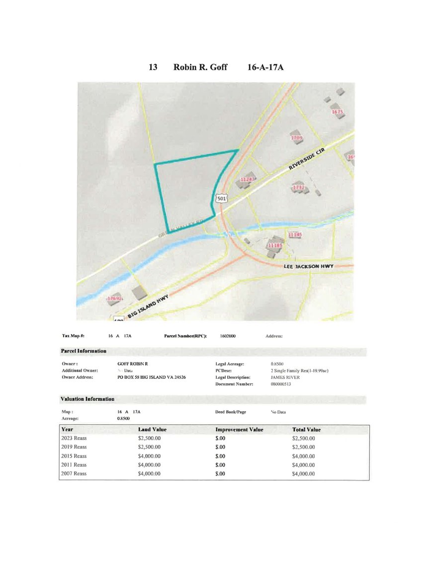 Image for REDEEMED NJ13 - 0.85 acre +/- at Green Valley Road & Lee Jackson Highway