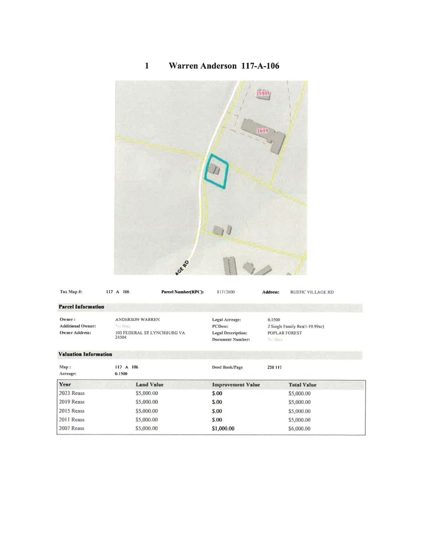 Image for NJ1 - 0.15 acre +/- on Rustic Village Road, Poplar Forest