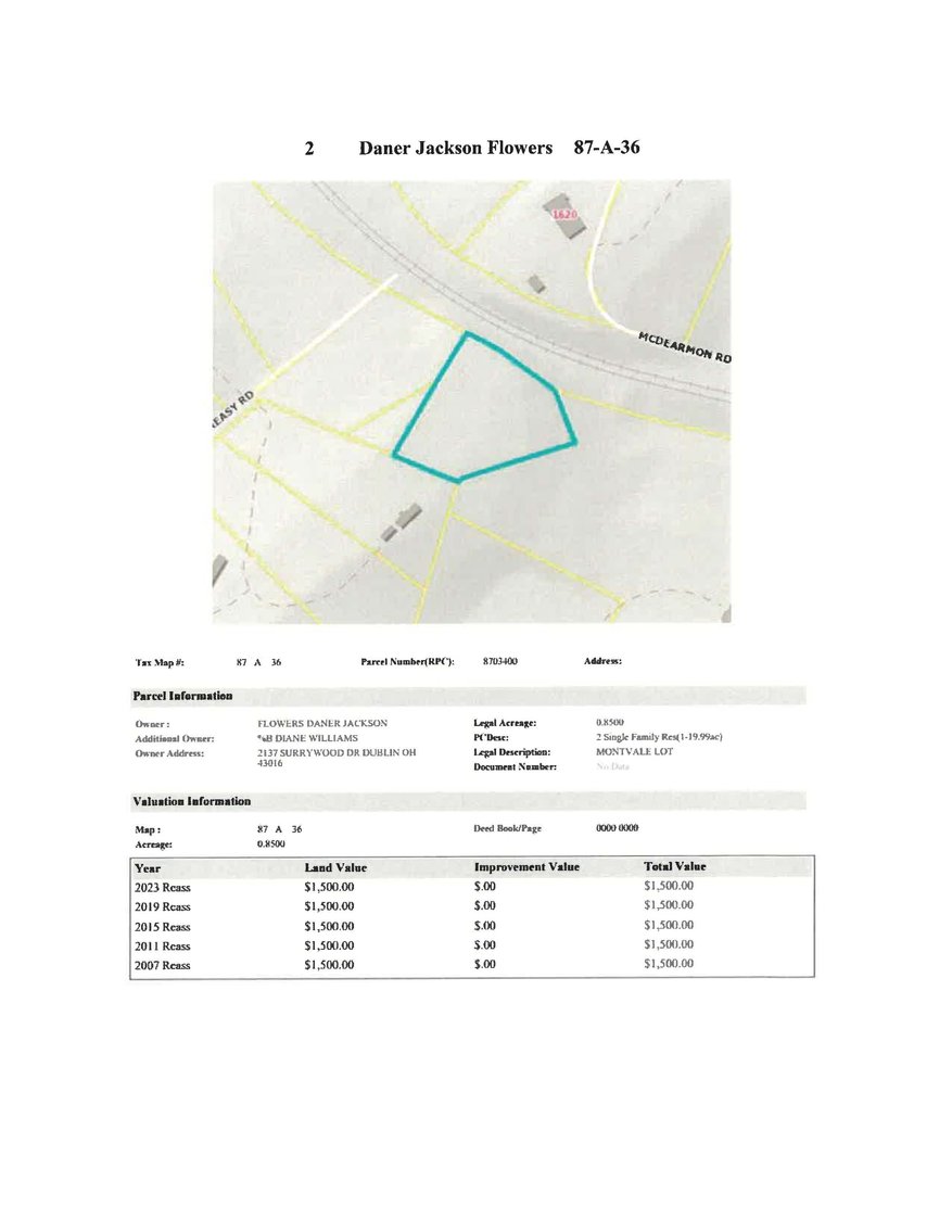 Image for NJ2 - 0.85 acre +/- off Creasy Road, Montvale Lot