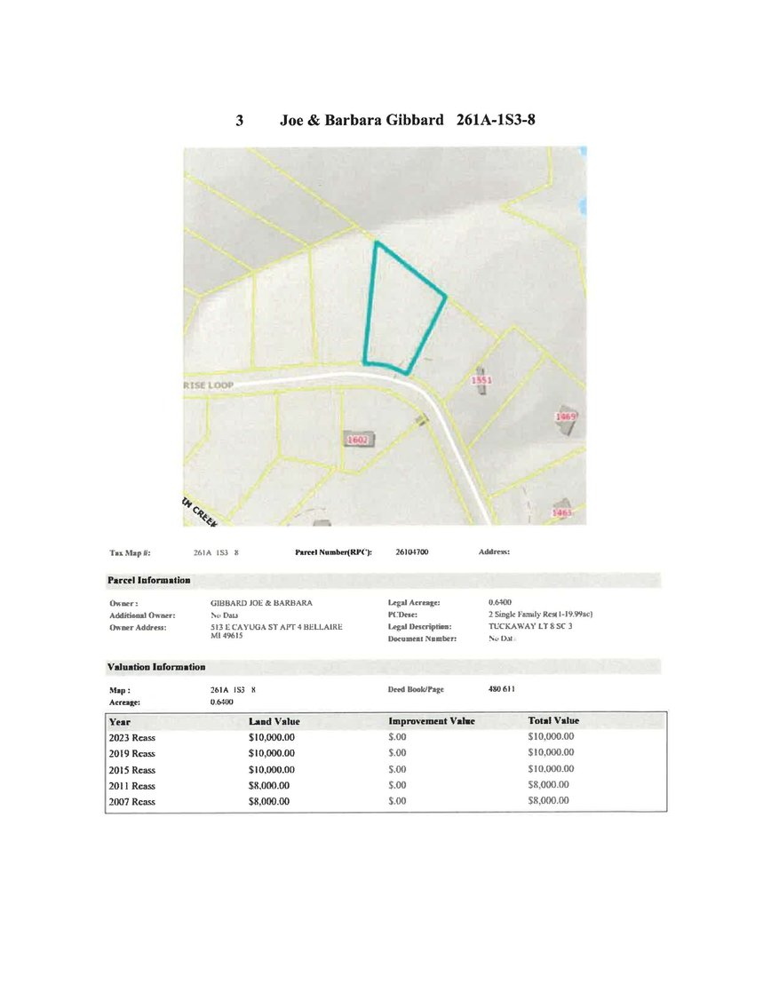 Image for NJ3 - 0.64 acre +/- on Sunrise Loop, Tuckaway Lot 8 Sec 3