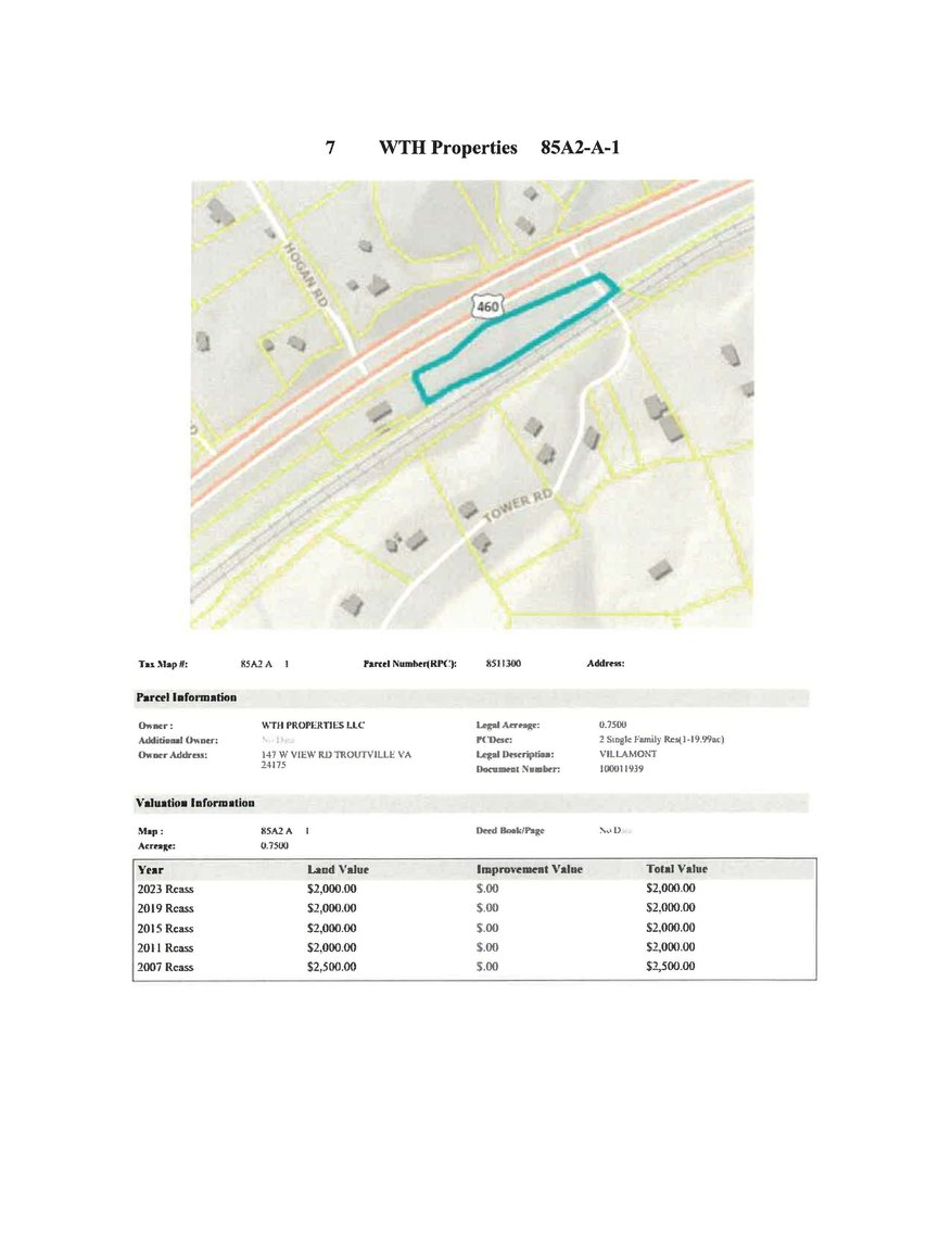 Image for REDEEMED NJ7 - 0.75 acre +/- at Tower Road & W. Lynchburg Sale Turnpike