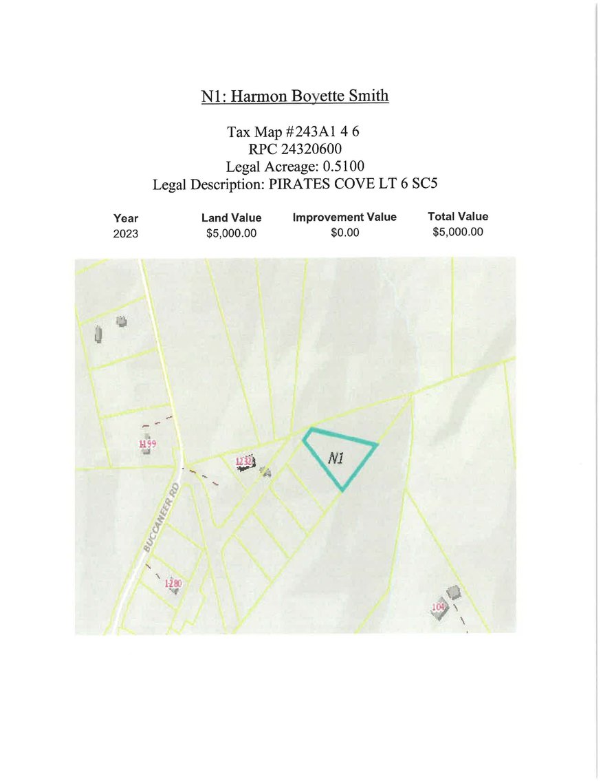 Image for NJ 0.51 acre +/- Pirate's Cove Lot 6 Section 5