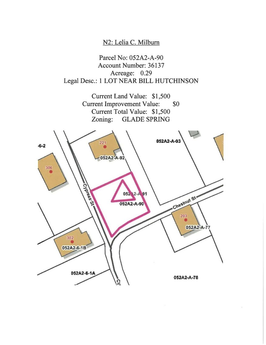 Image for NJ2 0.29 acre +/- at Cypress & Chestnut Streets. Glade Spring