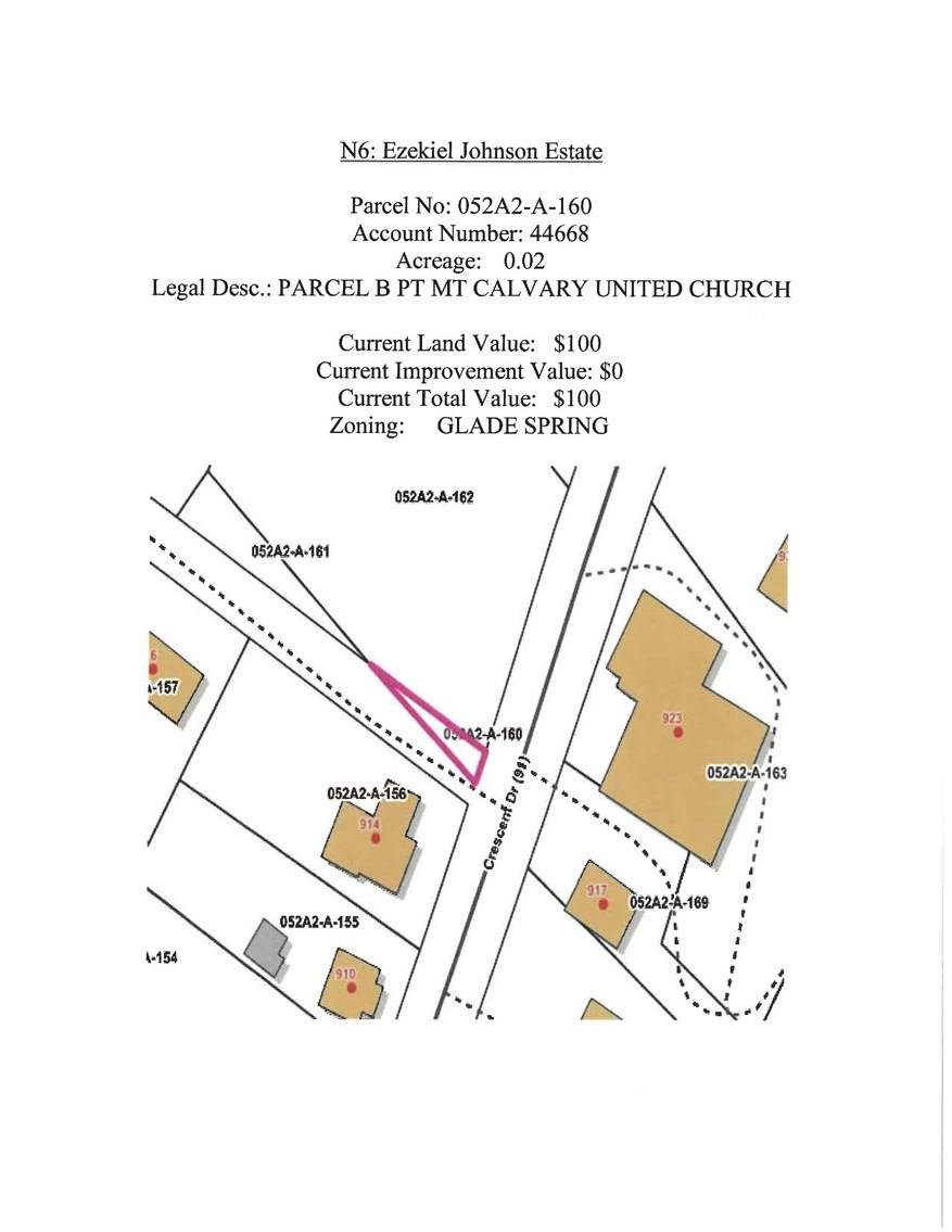 Image for NJ6 0.02 acre +/- beside 914 Crescent Drive, Glade Spring