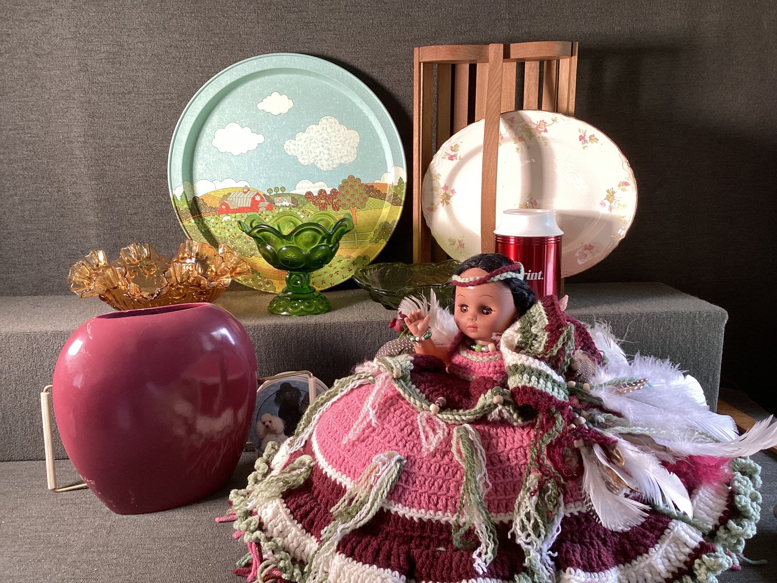 Image for Amber Ruffled Bowl and More