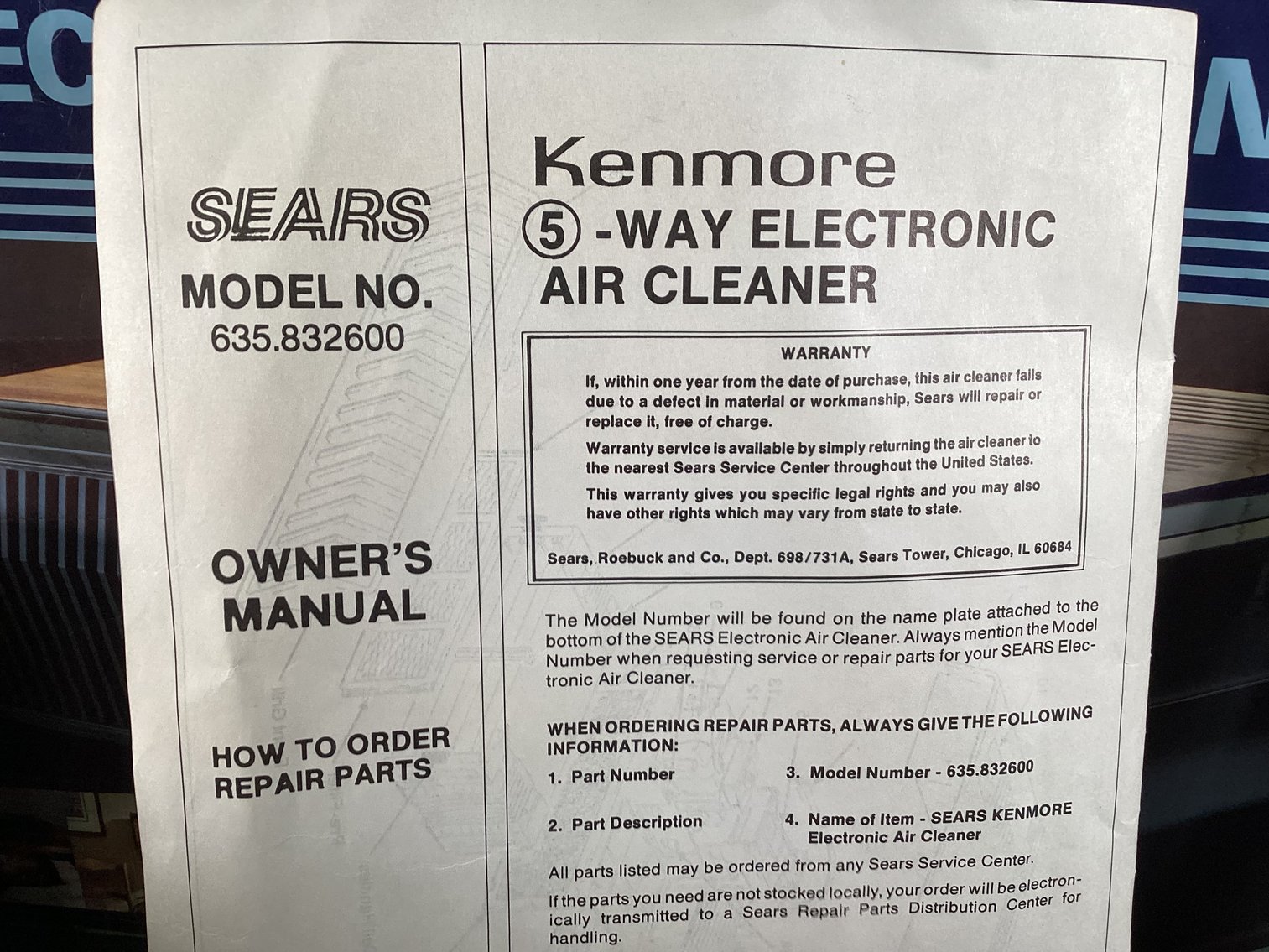 Image for Kenmore Air Cleaner