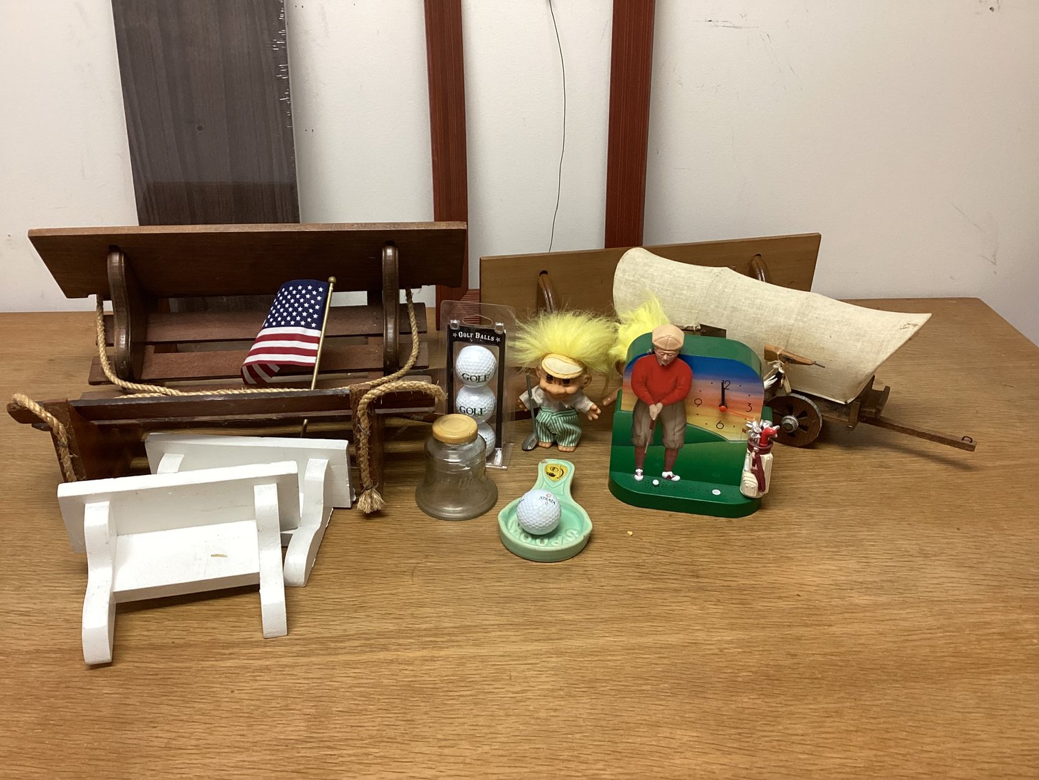 Image for Decor Lot with Shelves and Wagon