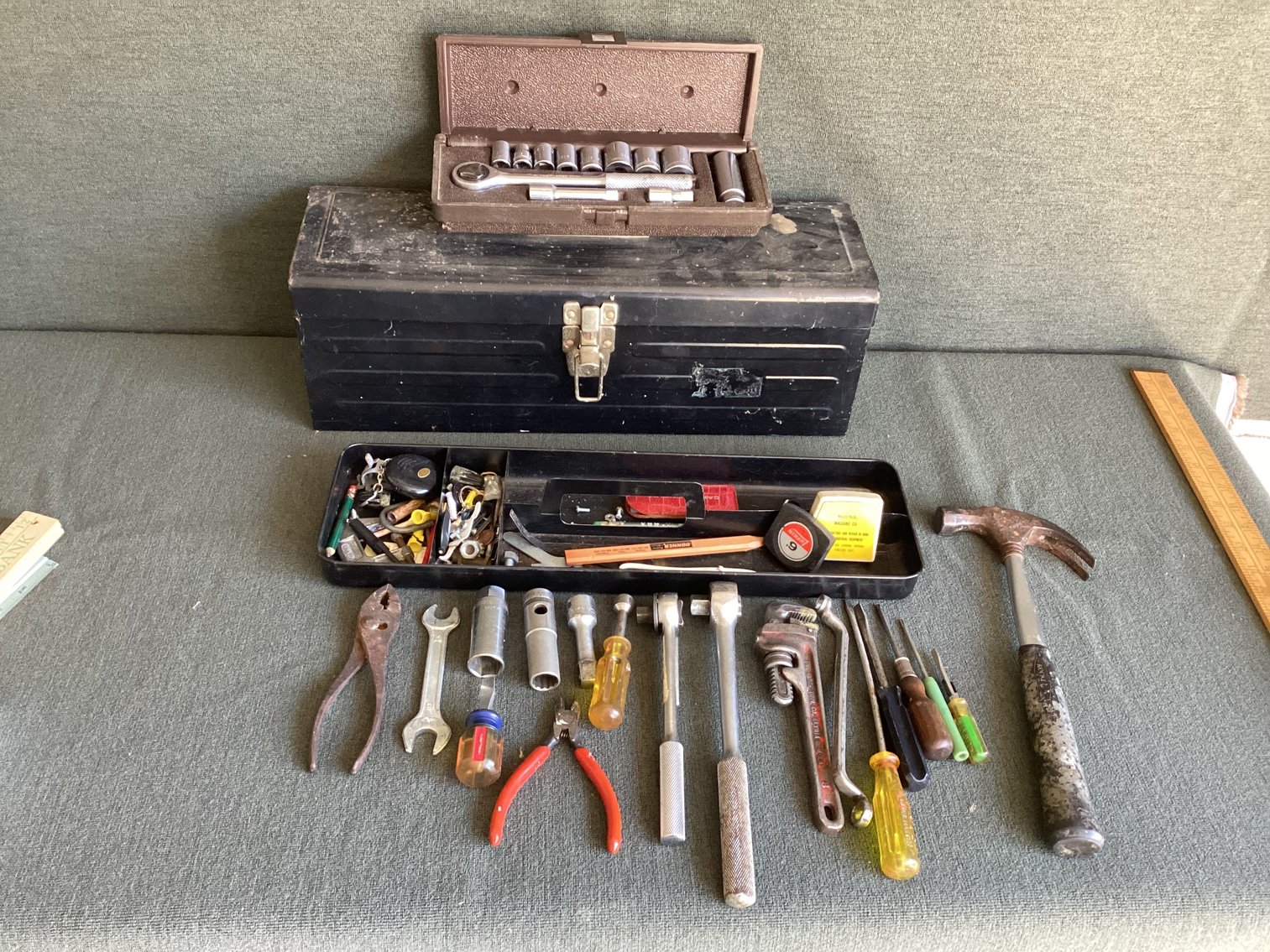 Image for Tool Box and Craftsman Socket Set