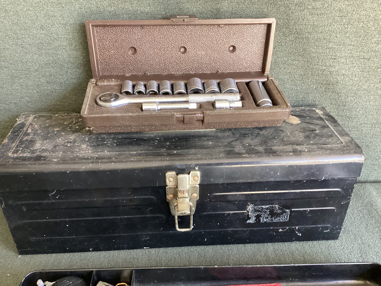 Image for Tool Box and Craftsman Socket Set