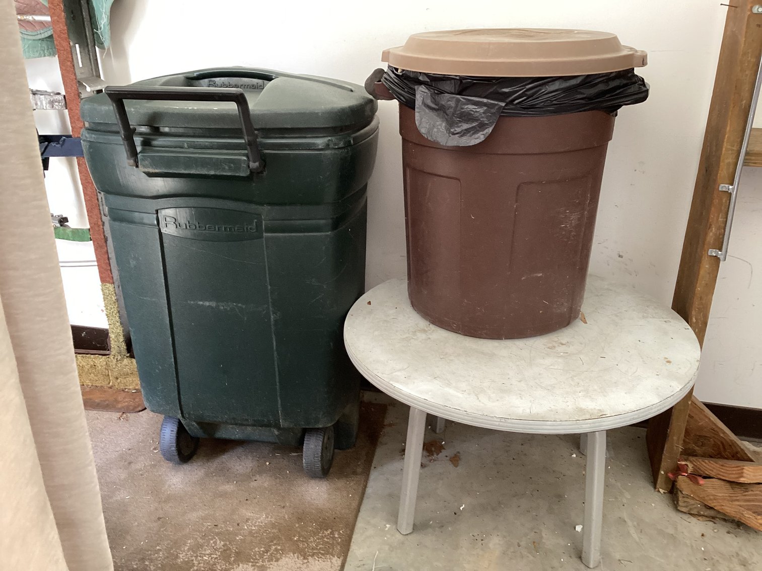 Image for Trash Cans and a Table