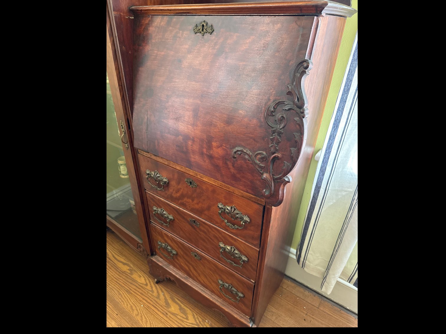 Image for Vintage secretary and curio cabinet