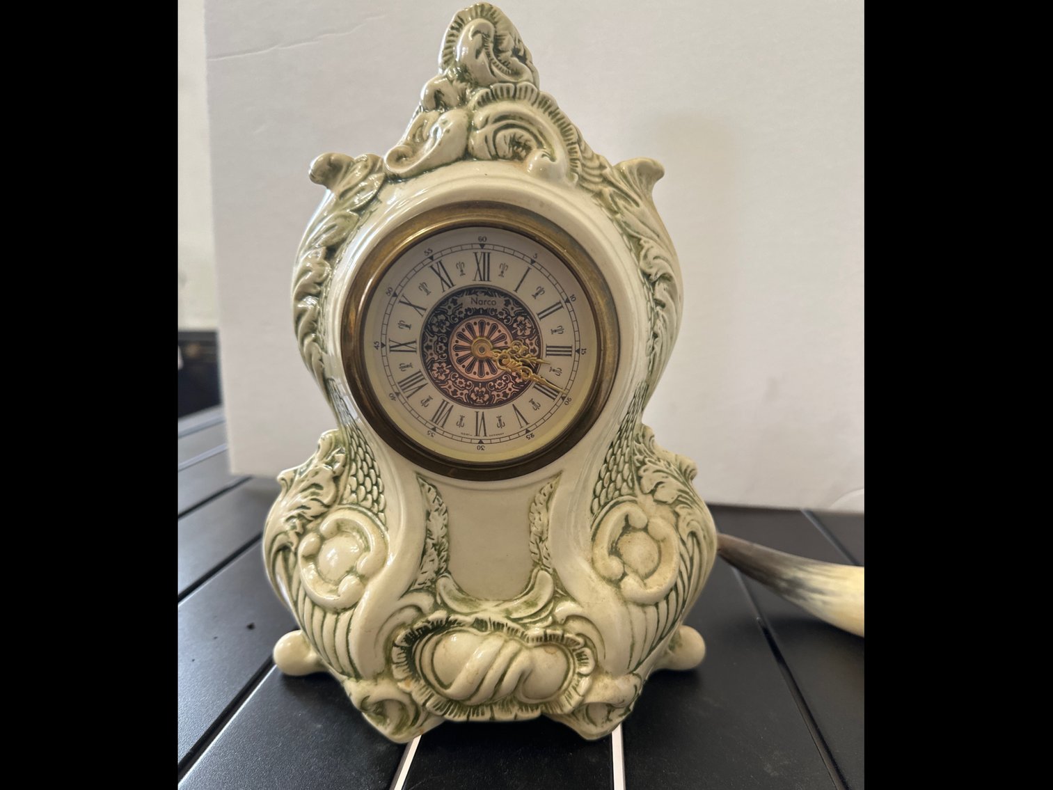 Image for Mantel Clock and decorative bull horn