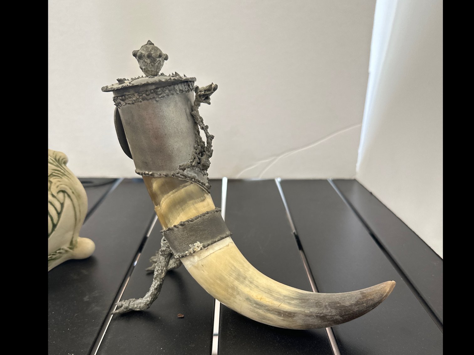 Image for Mantel Clock and decorative bull horn