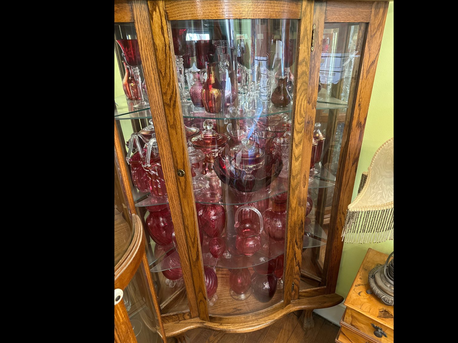 Image for Bow front corner china cabinet