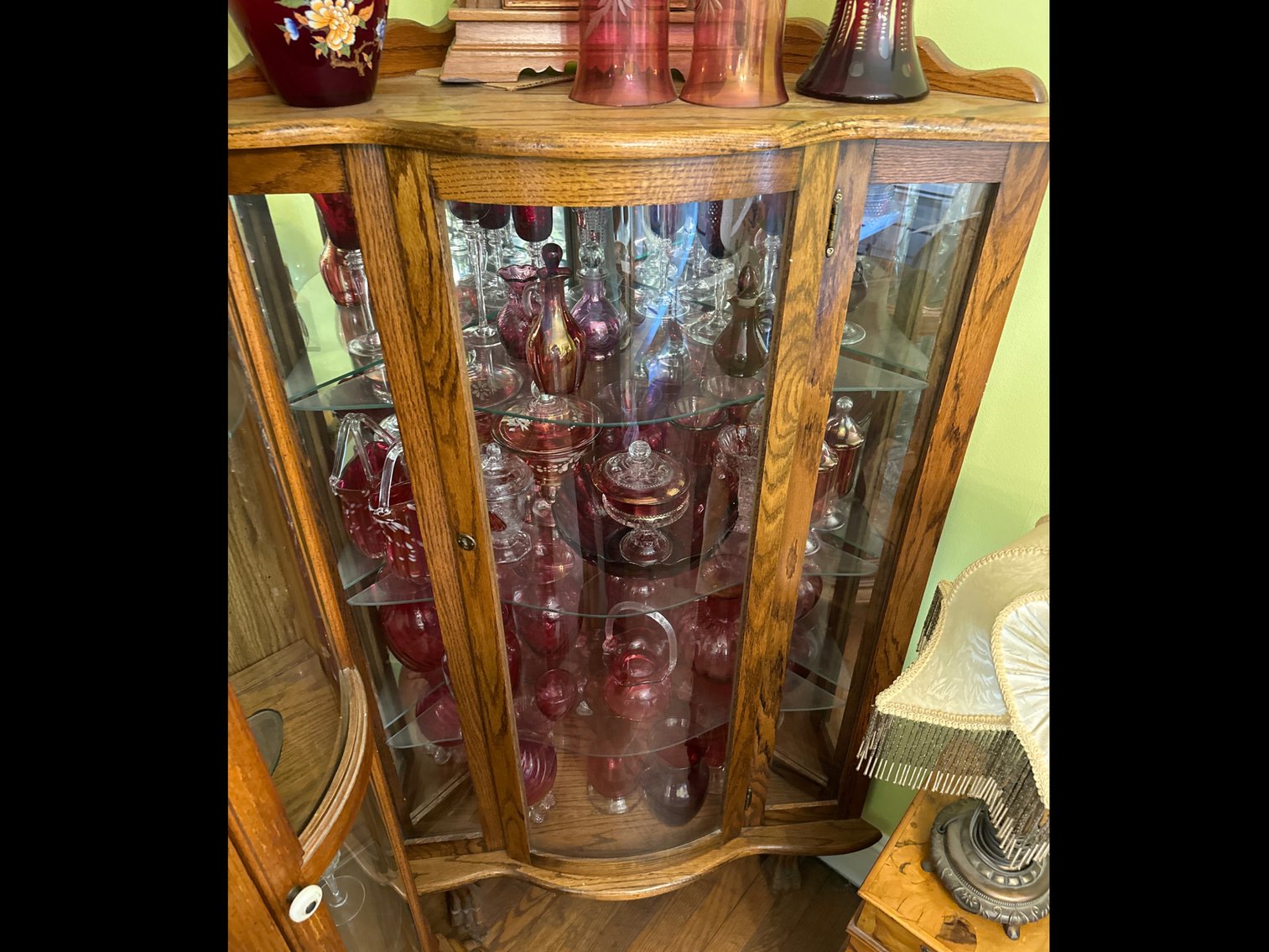 Image for Bow front corner china cabinet