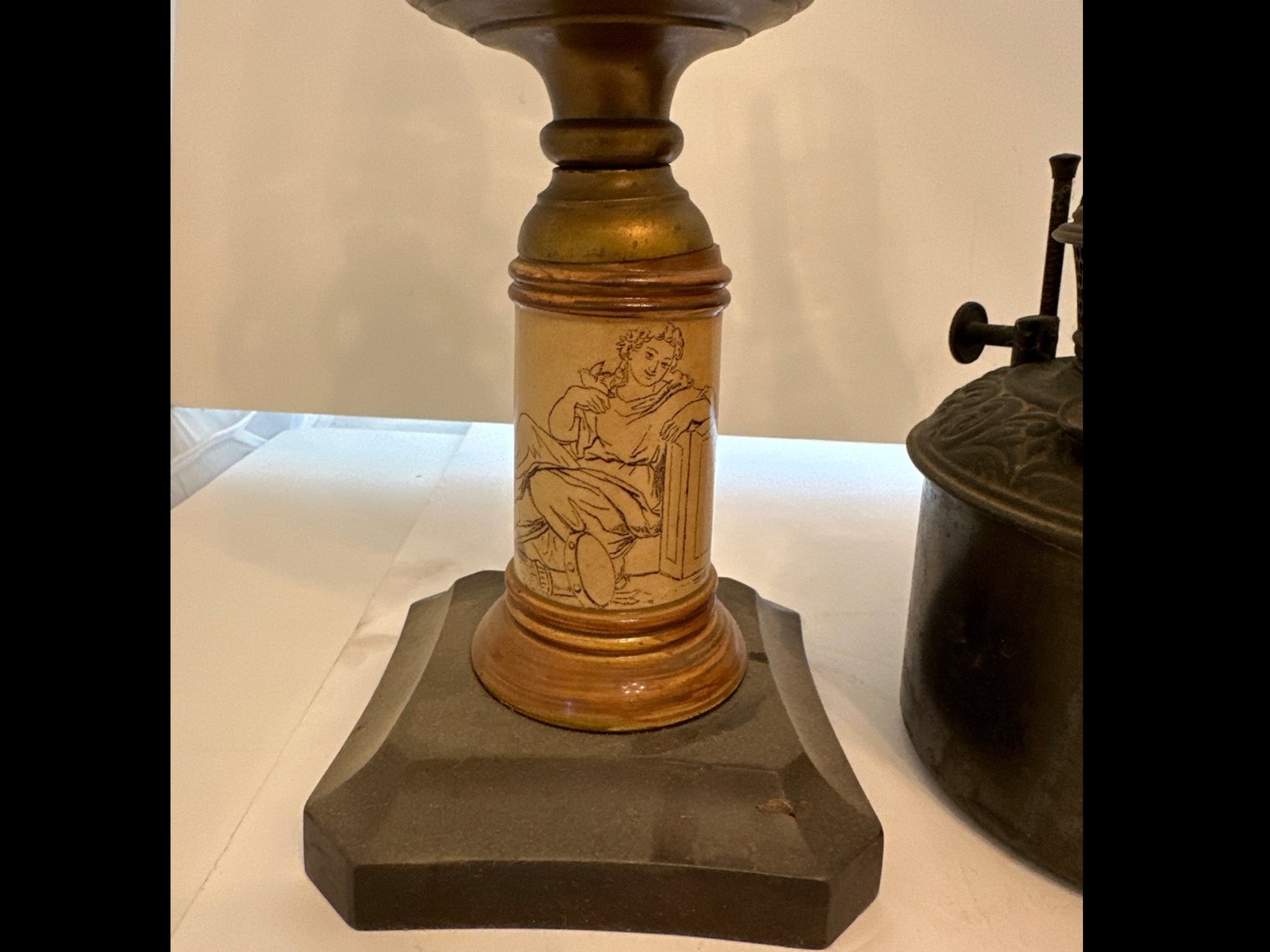 Image for Oil lamps (2) electric lamp (1)