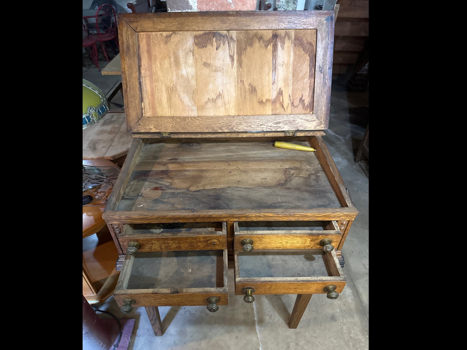 Image for Desk leather inlayed top