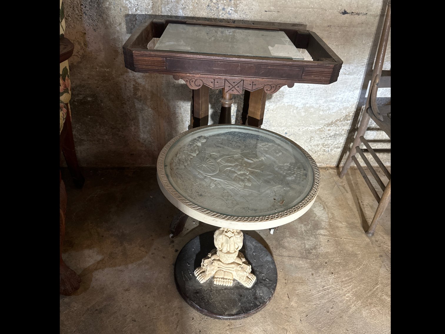 Image for Marble and Glass top Tables   (2)