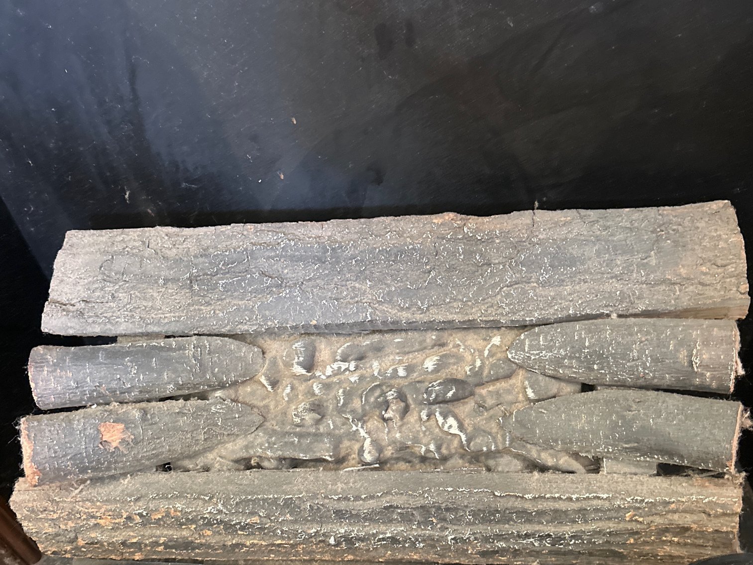 Image for Fireplace mantel and log set