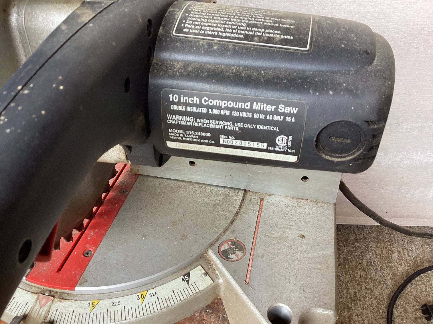 Image for Craftsman 10” Compound Miter Saw