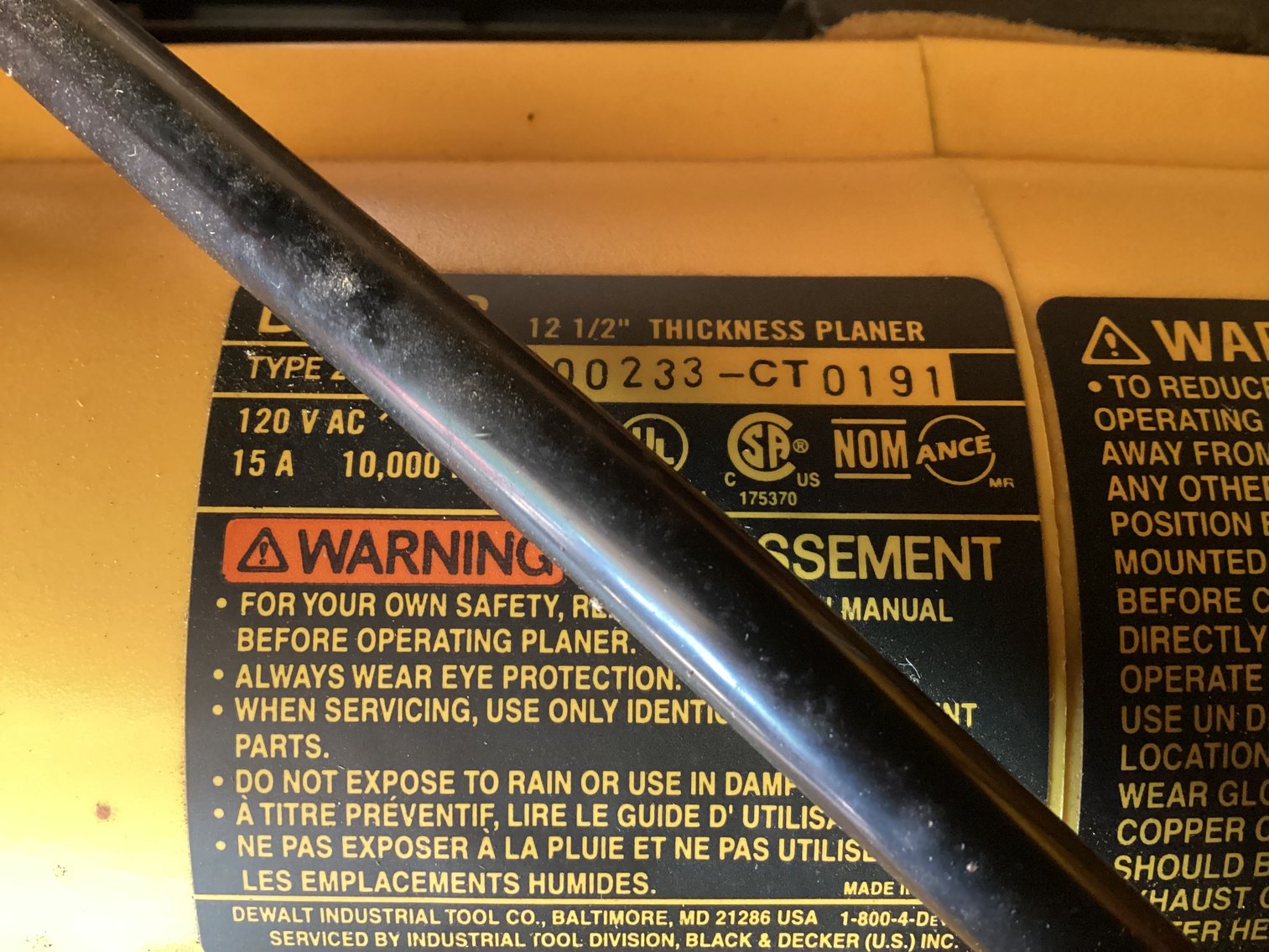 Image for DeWalt Planer