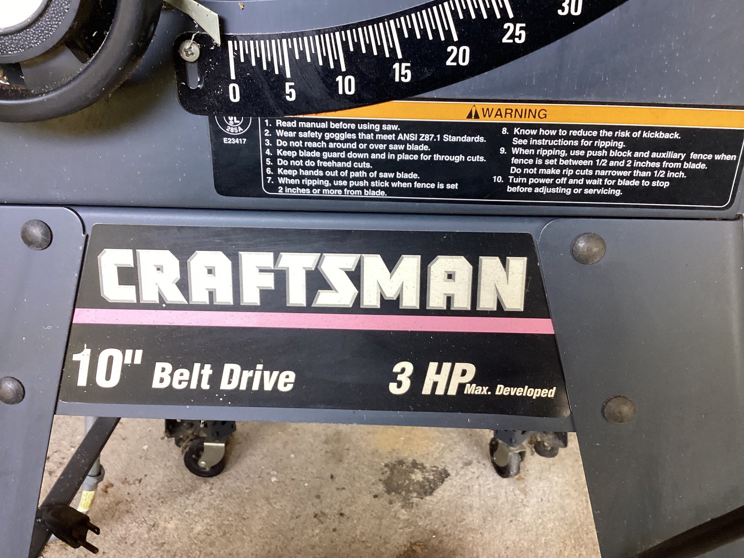 Image for Craftsman Table Saw