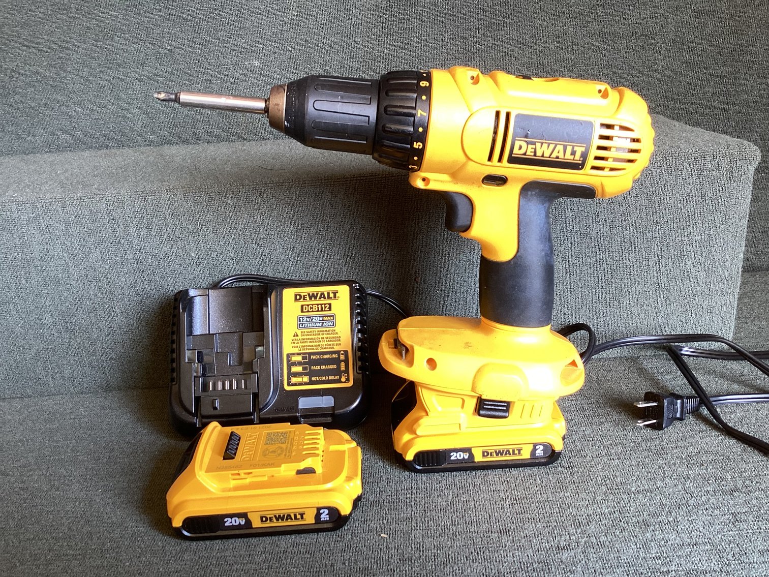 Image for DeWalt Battery Powered Drill with Charger and Adapter