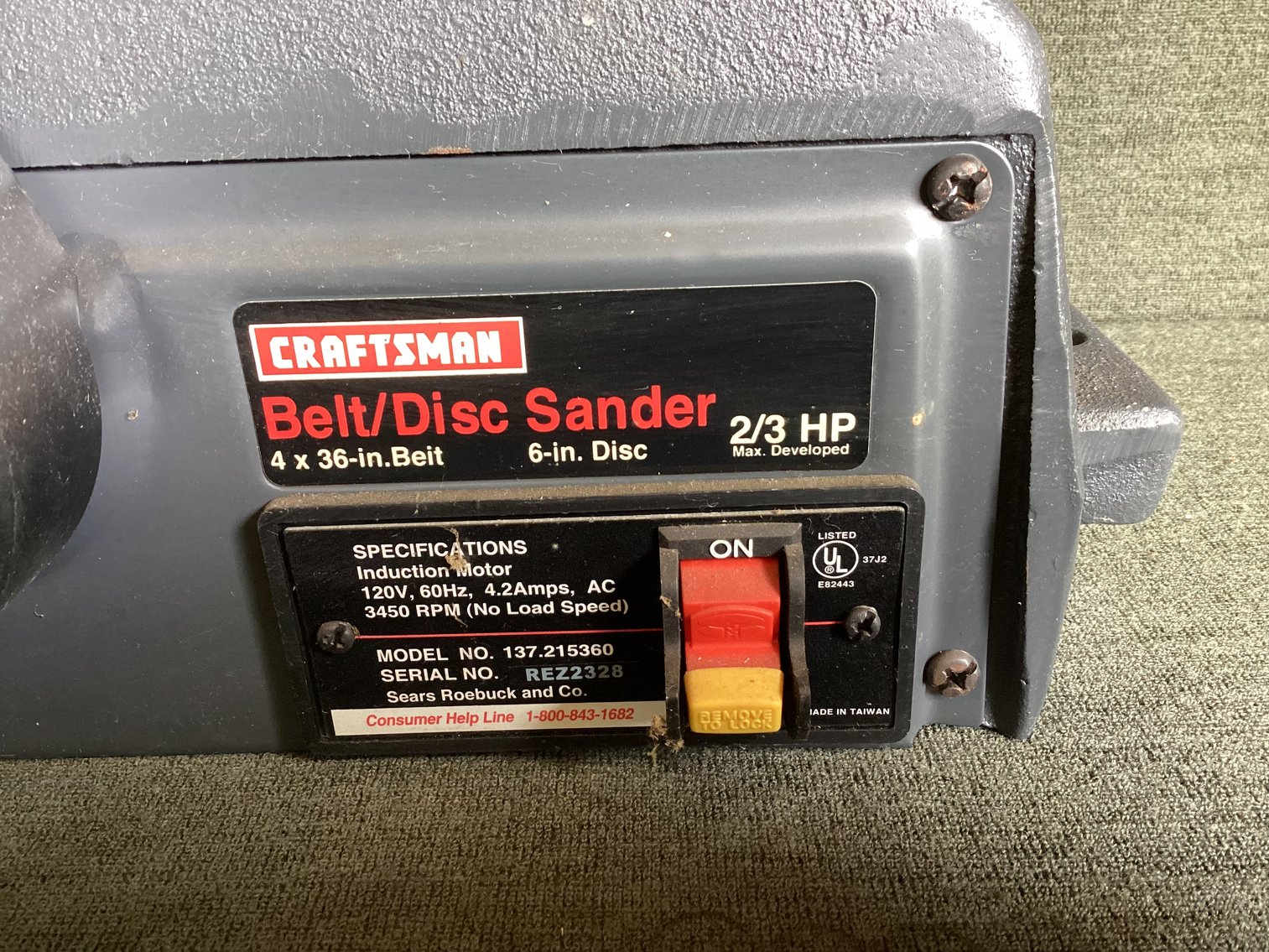 Image for Craftsman Belt/Disc Sander