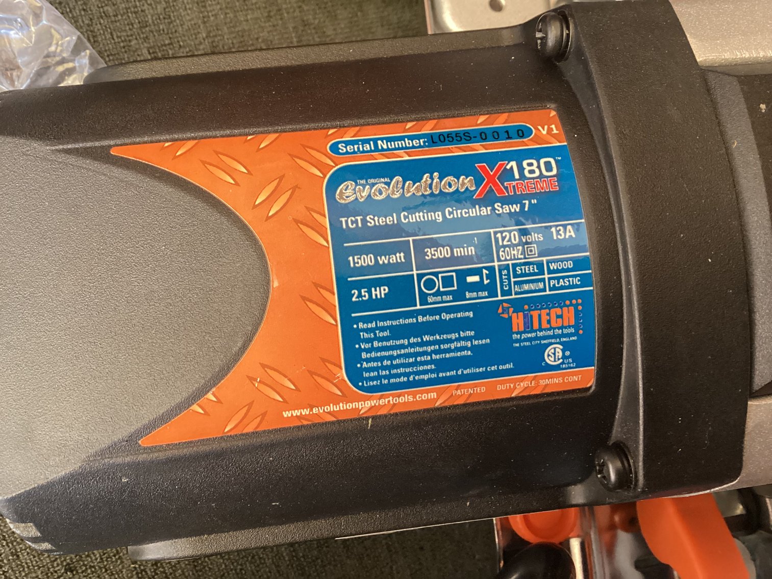 Image for Evolution Metal Cutting Circular Saw