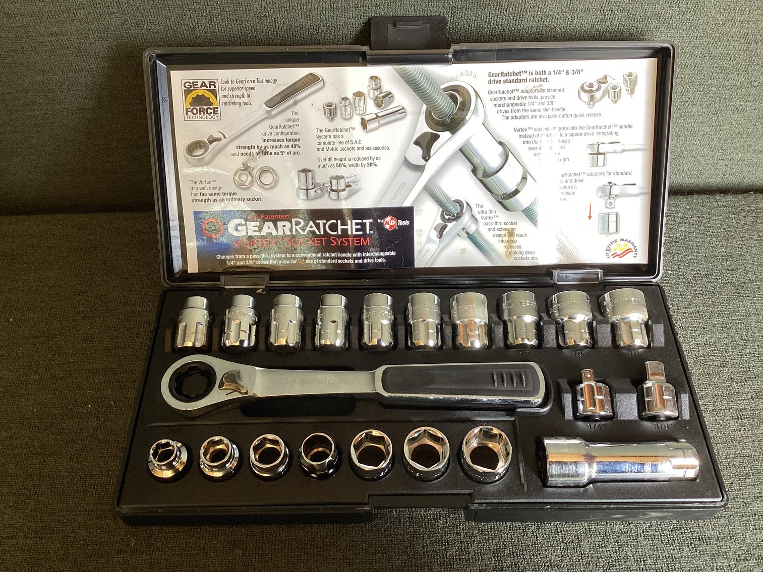 Image for Vortex Gear Ratchet Socket & Wrench Set